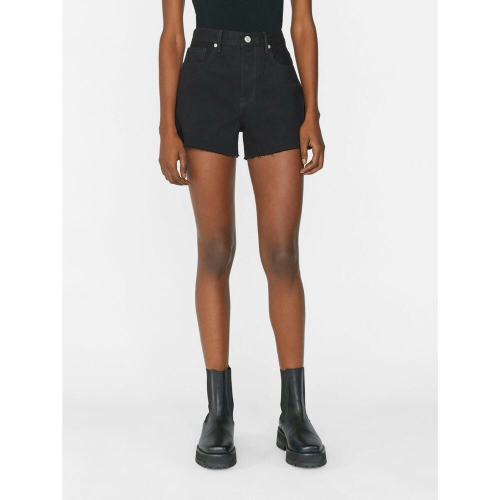 Frame Denim NWT Le Brigette Short Raw Edge Jaguar Black 27